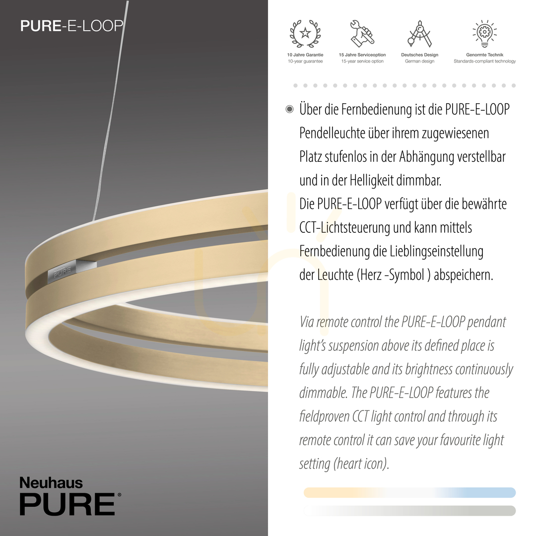 Spectacol PUREE-LOOP 2551-60 Lampa suspendată din alamă cu 2 LED-uri PUREE-LOOP 2551-60 Lampa suspendată din alamă cu 2 LED-uri