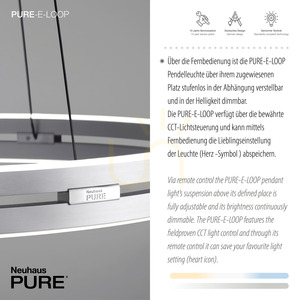 PUREE-LOOP 2551-95 Argintiu, lampă suspendată cu 2 LED-uri small 3
