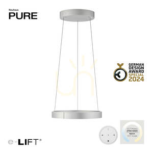 Lampa suspendată PURE E-CLIPSE 2560-95 argintie cu 2 LED-uri small 1
