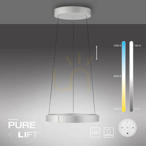 Lampa suspendată PURE E-CLIPSE 2560-95 argintie cu 2 LED-uri small 11