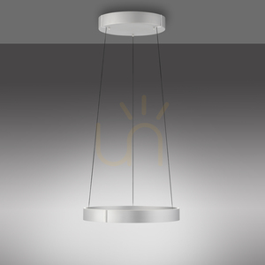 Lampa suspendată PURE E-CLIPSE 2560-95 argintie cu 2 LED-uri small 13