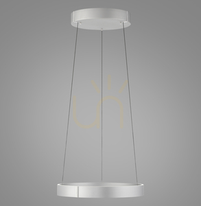 Lampa suspendată PURE E-CLIPSE 2560-95 argintie cu 2 LED-uri small 0