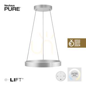 Lampa suspendată PURE E-CLIPSE 2561-95 argintie cu 2 LED-uri small 1