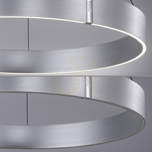 Lampa suspendată PURE E-CLIPSE 2561-95 argintie cu 2 LED-uri small 14