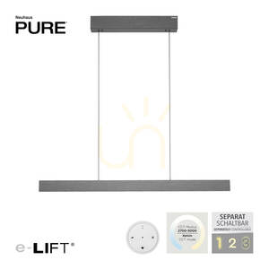 PURE E-MOTION 2570-15 Gri, lampă suspendată cu 2 LED-uri small 1