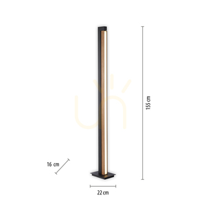 Lampa de podea Paul Neuhaus PURE Lines Floor 451-79, din lemn, 1xLED small 8