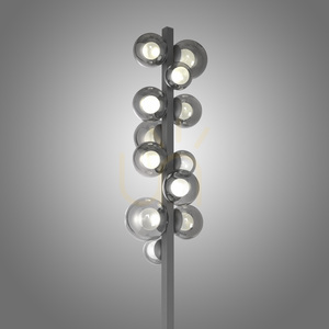 Lampa de podea 557-15, gri, 12 LED-uri small 9