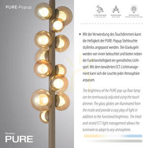 Lampa de podea POPUP 557-97, maro, 12 LED-uri small 3