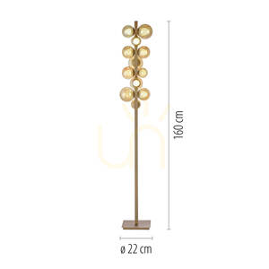Lampa de podea POPUP 557-97, maro, 12 LED-uri small 8