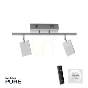 PURE-MIRA 6354-95 Lampa de tavan argintie, 2xLED small 1