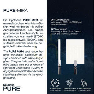 PURE-MIRA 6354-95 Lampa de tavan argintie, 2xLED small 3