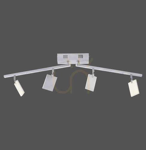 Verifica PURE-MIRA 6356-95 Lumină de tavan argintie cu 4 LED-uri