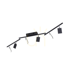 PURE-MIRA 6358-18 Lumină de tavan neagră cu 6 LED-uri small 6