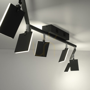 PURE-MIRA 6358-18 Lumină de tavan neagră cu 6 LED-uri small 8
