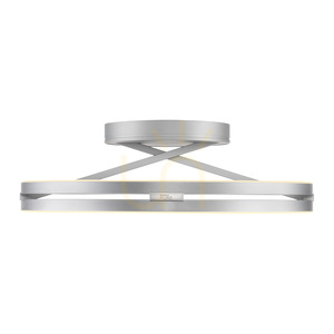 PURE LOOP 6552-95, plafonieră argintie, 2xLED small 10