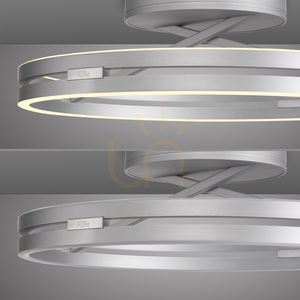PURE LOOP 6552-95, plafonieră argintie, 2xLED small 16