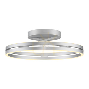 PURE LOOP 6552-95, plafonieră argintie, 2xLED small 17