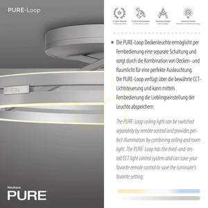 PURE LOOP 6552-95, plafonieră argintie, 2xLED small 4