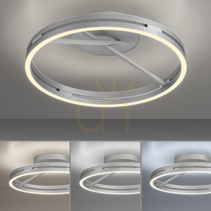 PURE LOOP 6552-95, plafonieră argintie, 2xLED small 5