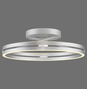 PURE LOOP 6552-95, plafonieră argintie, 2xLED small 0