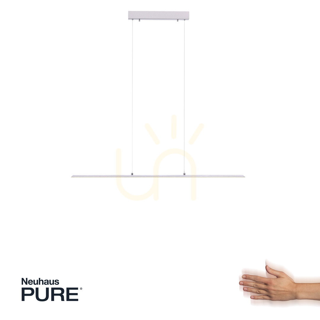 Vedere PURE-LITE 8375-55 Argintiu, lampă suspendată cu 1 LED PURE-LITE 8375-55 Argintiu, lampă suspendată cu 1 LED