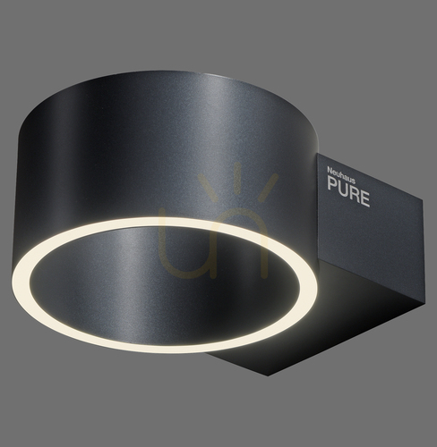 Verifica PURE CLIPSE 8561-15 Aplică de perete, gri, 2xLED