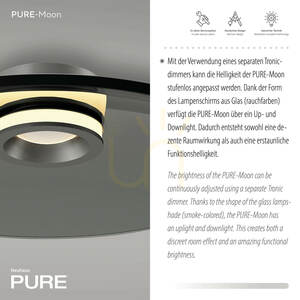 PURE MOON 6095-15 Lampa de tavan, gri, 2xLED 4 PURE MOON 6095-15 Lampa de tavan, gri, 2xLED small 4