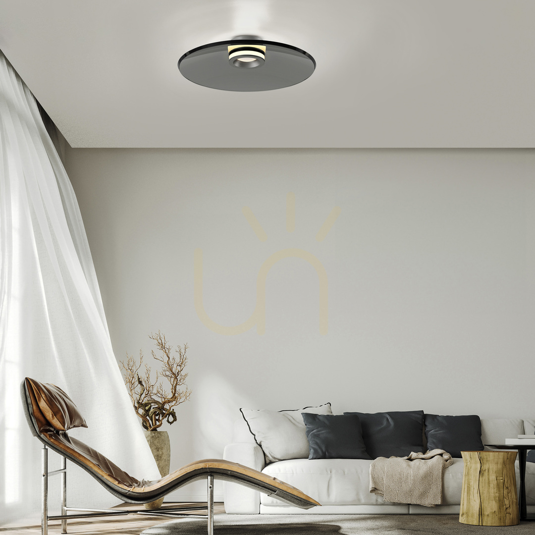 Vedere PURE MOON 6095-15 Lampa de tavan, gri, 2xLED PURE MOON 6095-15 Lampa de tavan, gri, 2xLED
