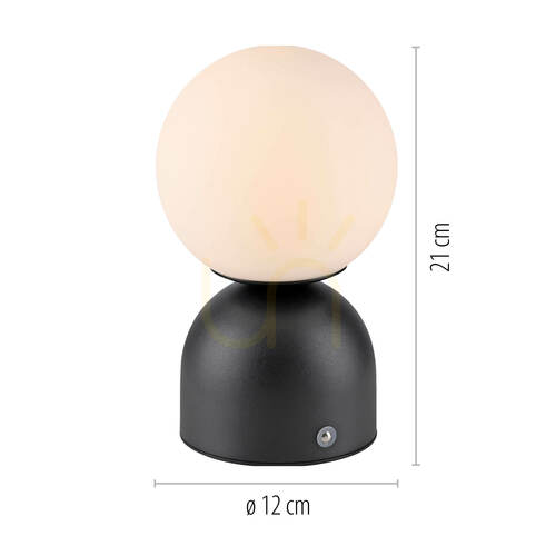 Verifica Lampa de masă RUDI 19218-18, negru, 1xLED