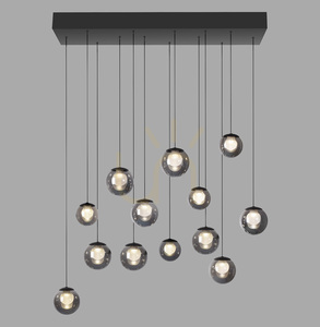 PURE POPUP 2590-15 Gri, lampă suspendată cu 13 LED-uri small 0