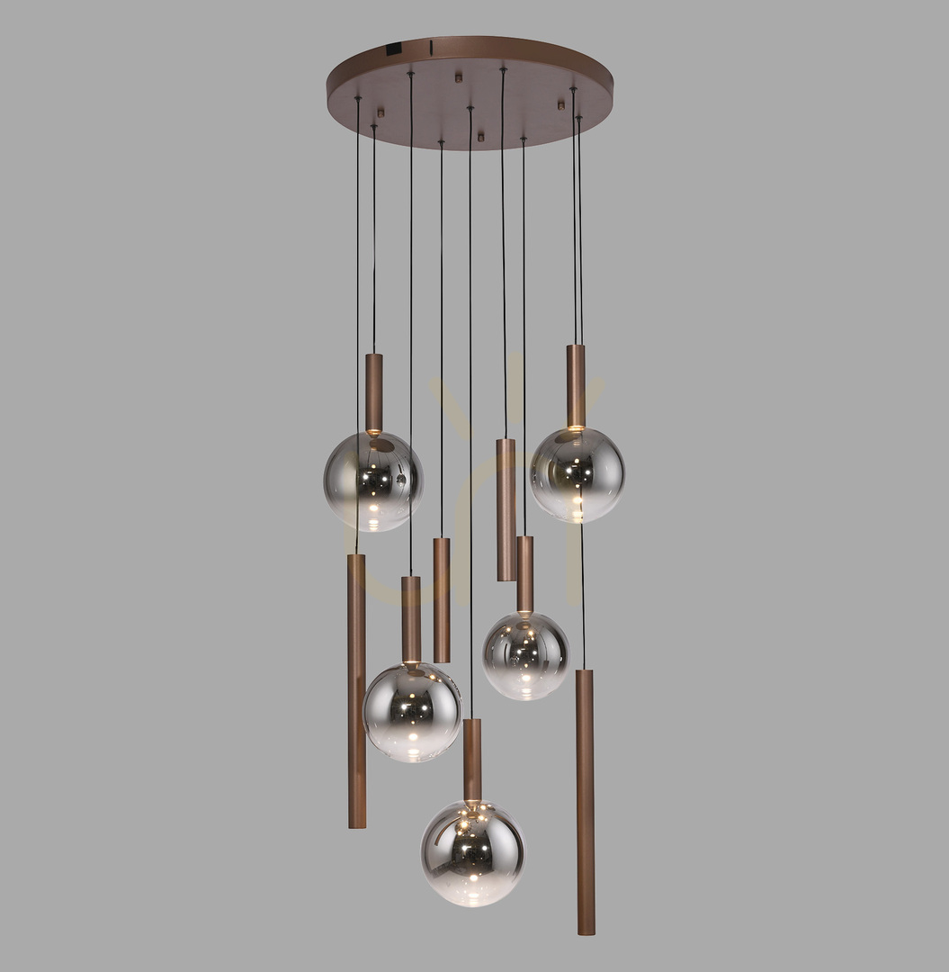 Verifica BOWL 2287-23 Lampă suspendată maro cu 9 LED-uri BOWL 2287-23 Lampă suspendată maro cu 9 LED-uri