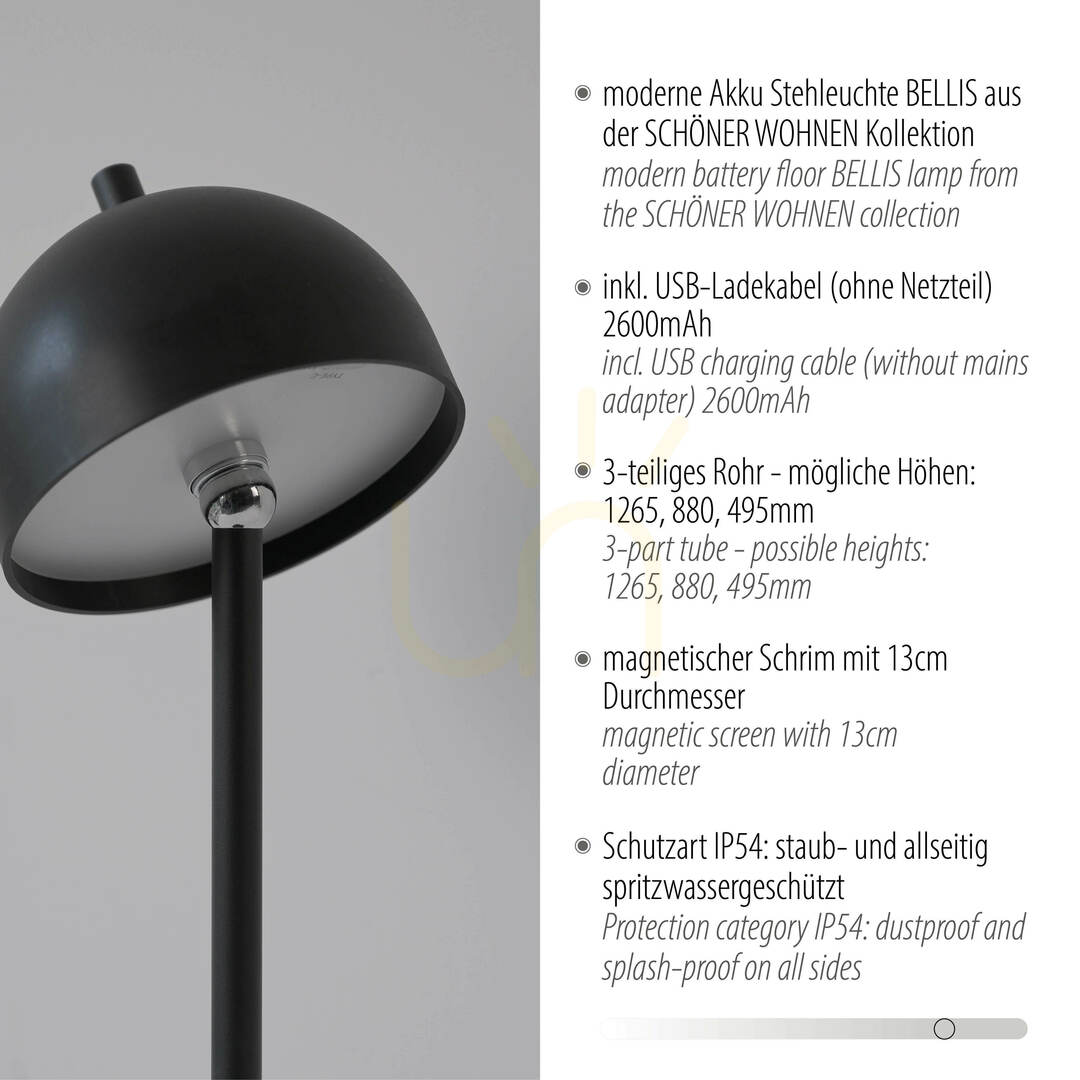 Verifica Lampa de podea BELLIS 19245-18, negru, 1xLED Lampa de podea BELLIS 19245-18, negru, 1xLED