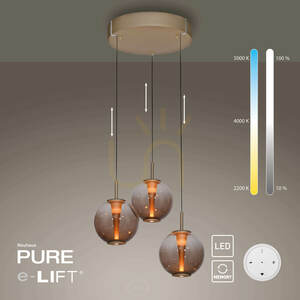 Lampă suspendată PURE E-Infinity 2222-97 maro cu 3 LED-uri 1 Lampă suspendată PURE E-Infinity 2222-97 maro cu 3 LED-uri small 1
