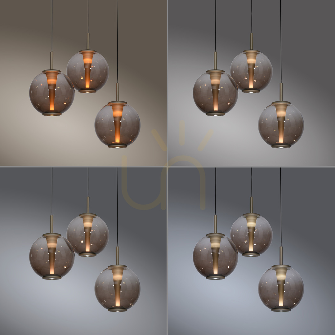 Verifica Lampă suspendată PURE E-Infinity 2222-97 maro cu 3 LED-uri Lampă suspendată PURE E-Infinity 2222-97 maro cu 3 LED-uri