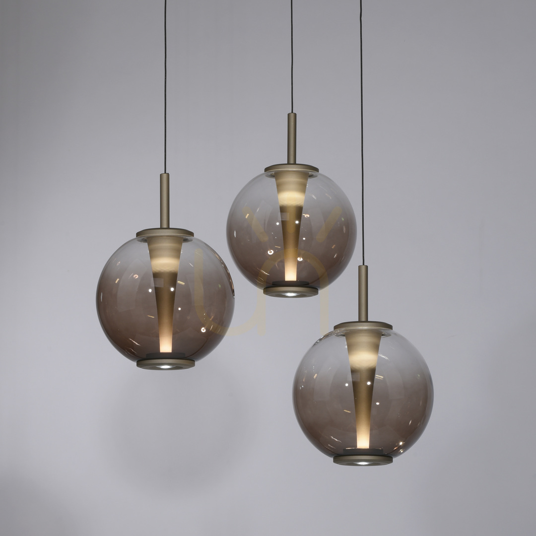 Vedere Lampă suspendată PURE E-Infinity 2222-97 maro cu 3 LED-uri Lampă suspendată PURE E-Infinity 2222-97 maro cu 3 LED-uri