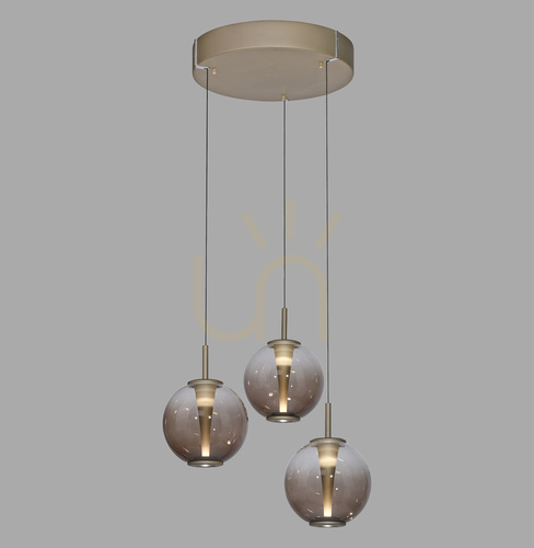 Verifica Lampă suspendată PURE E-Infinity 2222-97 maro cu 3 LED-uri