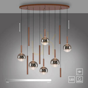 Lampa suspendată BOWL 2288-23, maro, 12 LED-uri small 1