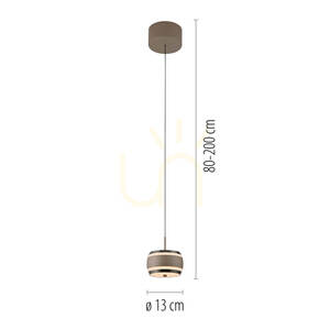 PURE FALLING RINGS 2503-97 Maro, lampă suspendată cu 1 LED small 7