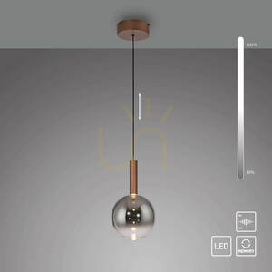 Lampa suspendată BOWL 2284-23, maro, 1xLED small 1