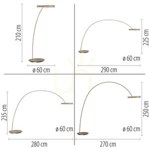Lampa de podea PURE LOOP-BOW 561-97, maro, 2xLED small 4