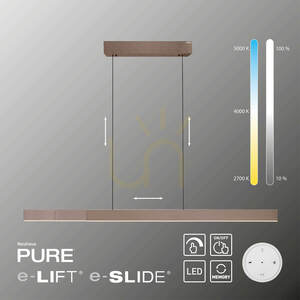 PURE MOTO-RISE 2545-34 Lampa suspendată maro cu 3 LED-uri small 5