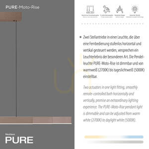 PURE MOTO-RISE 2545-34 Lampa suspendată maro cu 3 LED-uri small 7