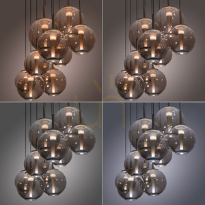 PURE E-INFINITY 2221-97 Maro, lampă suspendată cu 10 LED-uri small 5