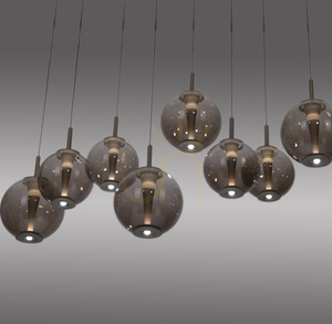 PURE E-INFINITY 2221-97 Maro, lampă suspendată cu 10 LED-uri small 7