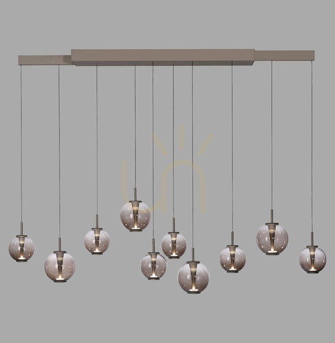 Verifica PURE E-INFINITY 2221-97 Maro, lampă suspendată cu 10 LED-uri
