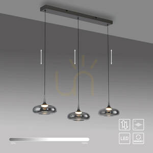 POSH 15693-15 Lampa suspendată gri cu 3 LED-uri 1 POSH 15693-15 Lampa suspendată gri cu 3 LED-uri small 1