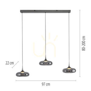 POSH 15693-15 Lampa suspendată gri cu 3 LED-uri 8 POSH 15693-15 Lampa suspendată gri cu 3 LED-uri small 8