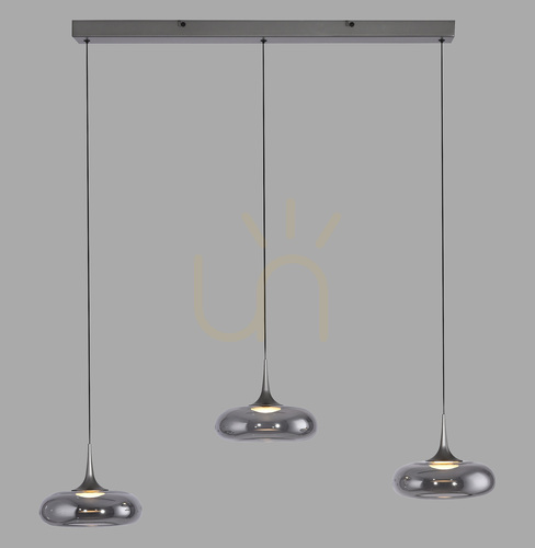 Verifica POSH 15693-15 Lampa suspendată gri cu 3 LED-uri