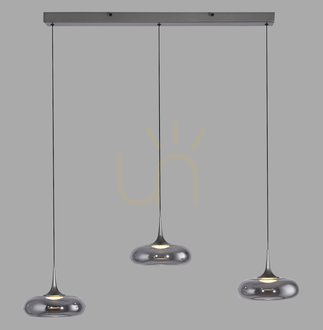 Verifica POSH 15693-15 Lampa suspendată gri cu 3 LED-uri POSH 15693-15 Lampa suspendată gri cu 3 LED-uri