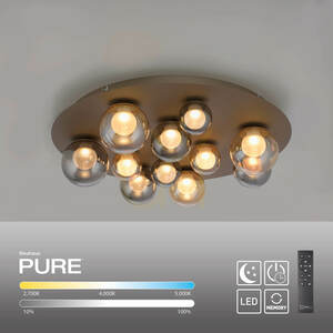 PURE POPUP 6588-97 Lampa de tavan, maro, 11 LED-uri small 1